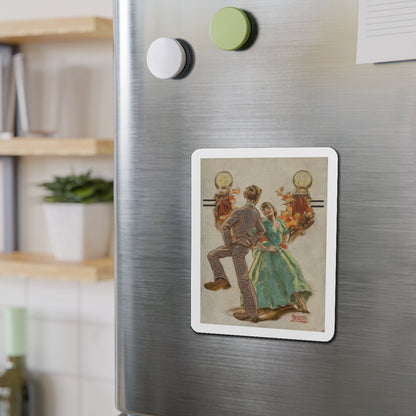 Dancing, The Saturday Evening Post cover study (Magazine Illustration) Refrigerator Magnet-The Sticker Space