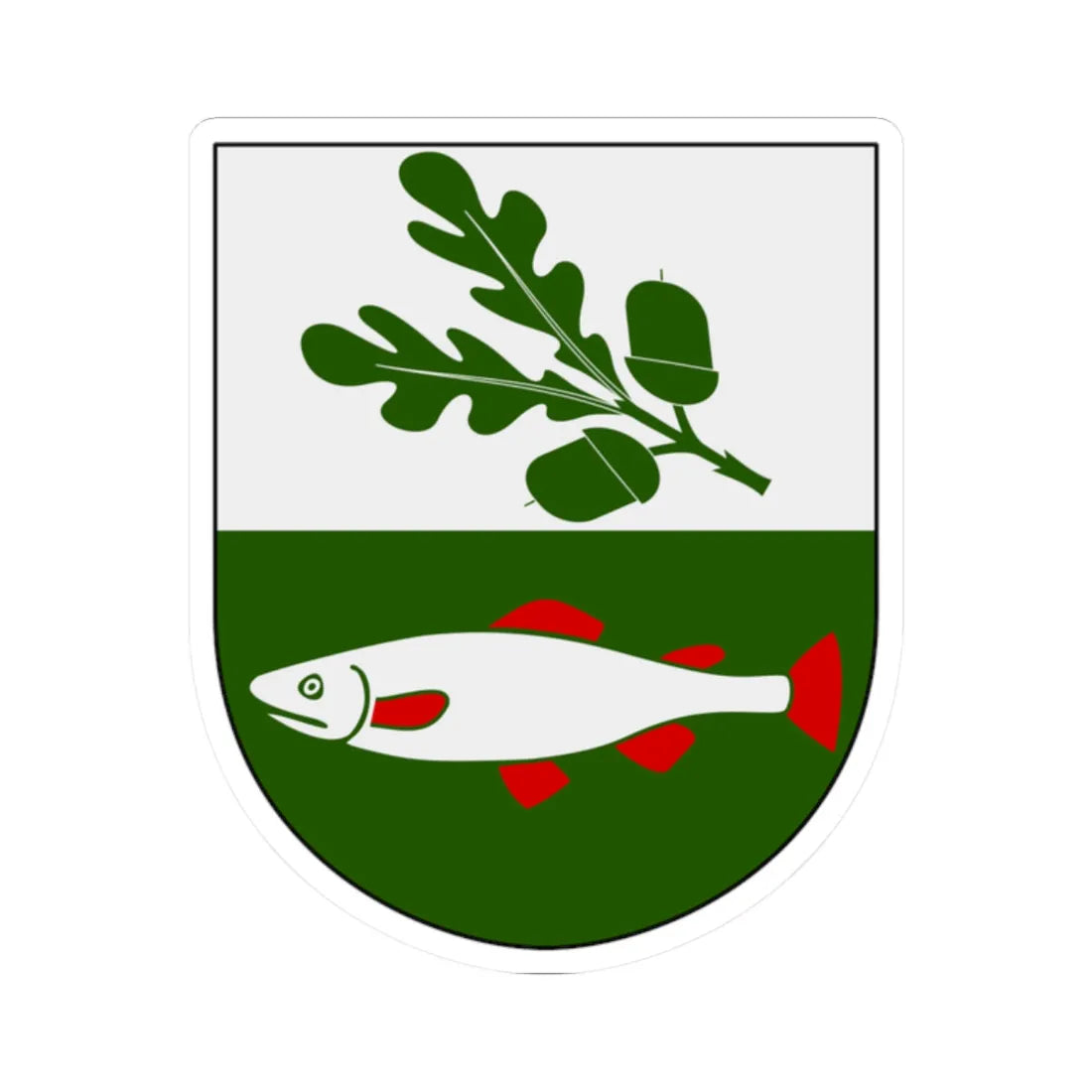 Danderyd köping vapen (Sweden) (Coat of Arms) STICKER Vinyl Kiss-Cut Decal 2 Inch White - The Sticker Space