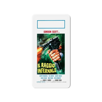 DANGER DEATH RAY (ITALIAN) 1967 Movie Poster - Refrigerator Magnet 4 Inch - The Sticker Space