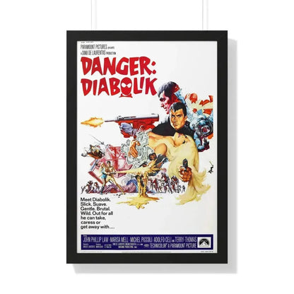 DANGER DIABOLIK 1968 - Framed Movie Poster 20" x 30" Black - The Sticker Space