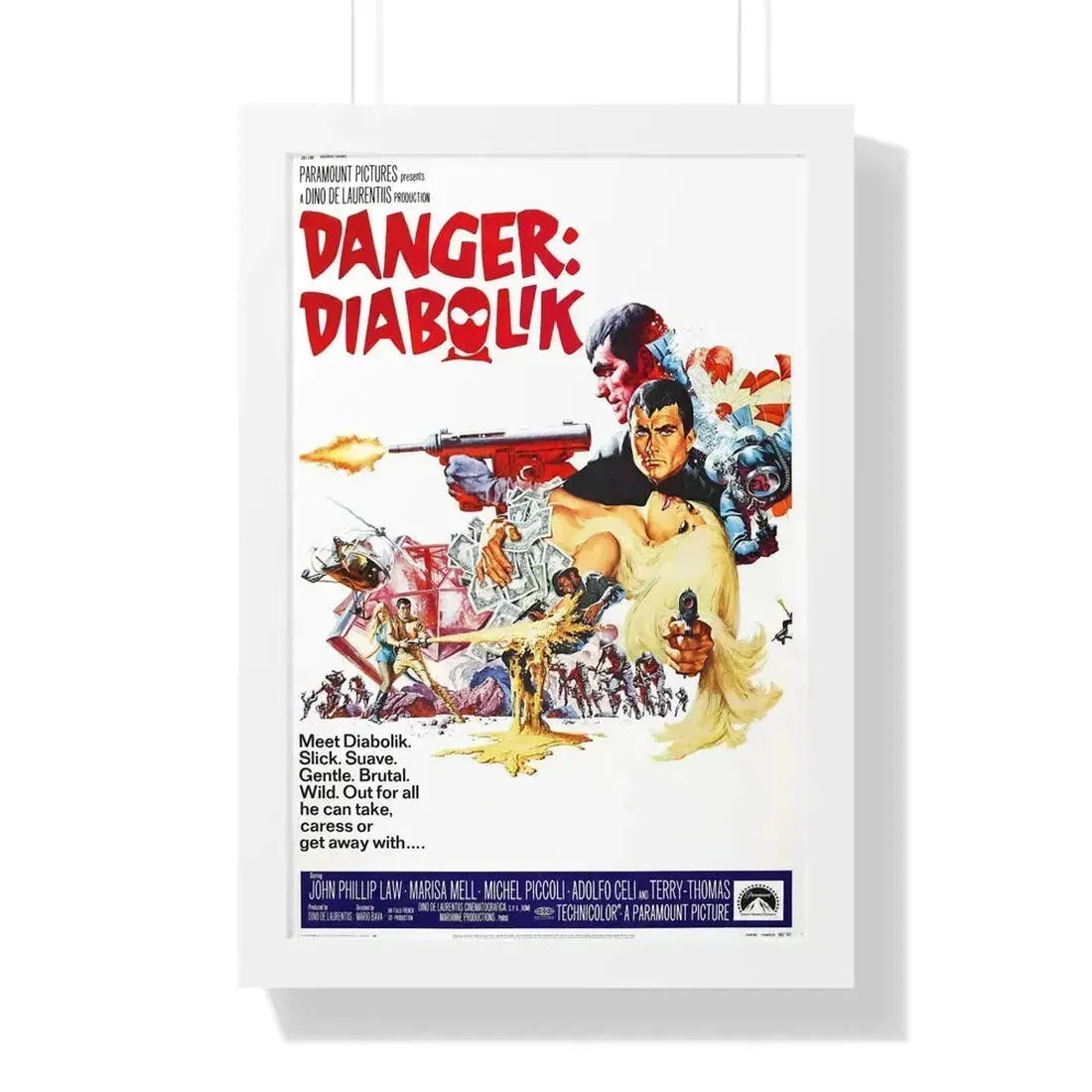 DANGER DIABOLIK 1968 - Framed Movie Poster - The Sticker Space