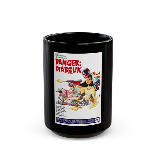 DANGER DIABOLIK 1968 Movie Poster - Black Coffee Mug-15oz-The Sticker Space