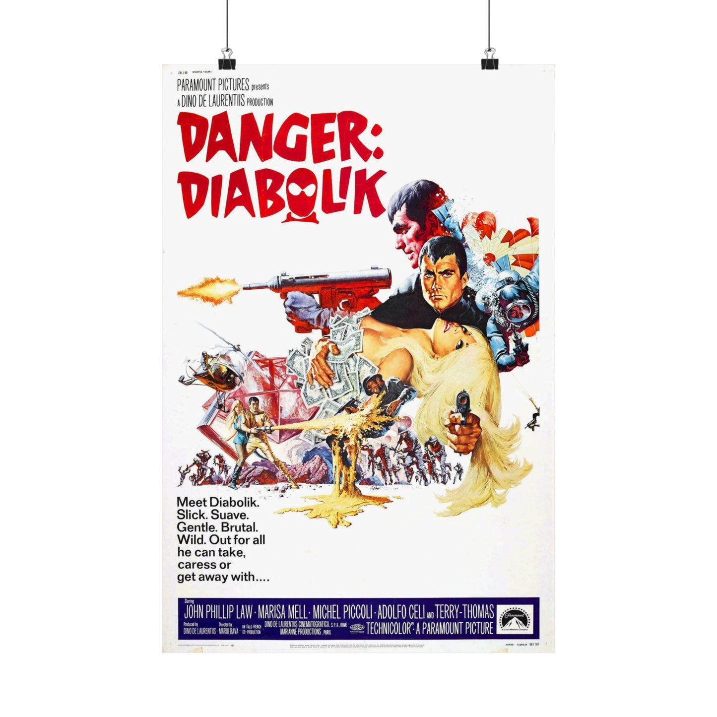 DANGER DIABOLIK 1968 - Paper Movie Poster-16″ x 24″-The Sticker Space