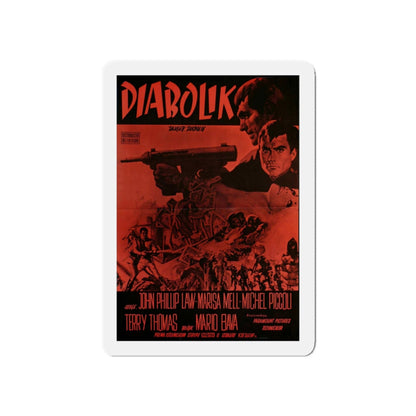 DANGER DIABOLIK (2) 1968 Movie Poster - Die-Cut Magnet-5" x 5"-The Sticker Space