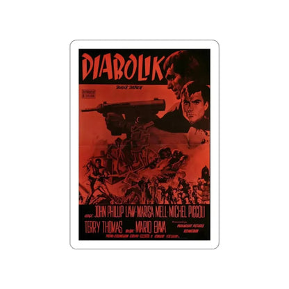 DANGER DIABOLIK (2) 1968 Movie Poster STICKER Vinyl Die-Cut Decal - The Sticker Space