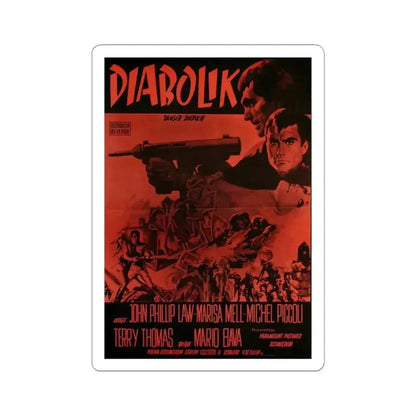 DANGER DIABOLIK (2) 1968 Movie Poster - STICKER Vinyl Kiss-Cut Decal 4 Inch White - The Sticker Space