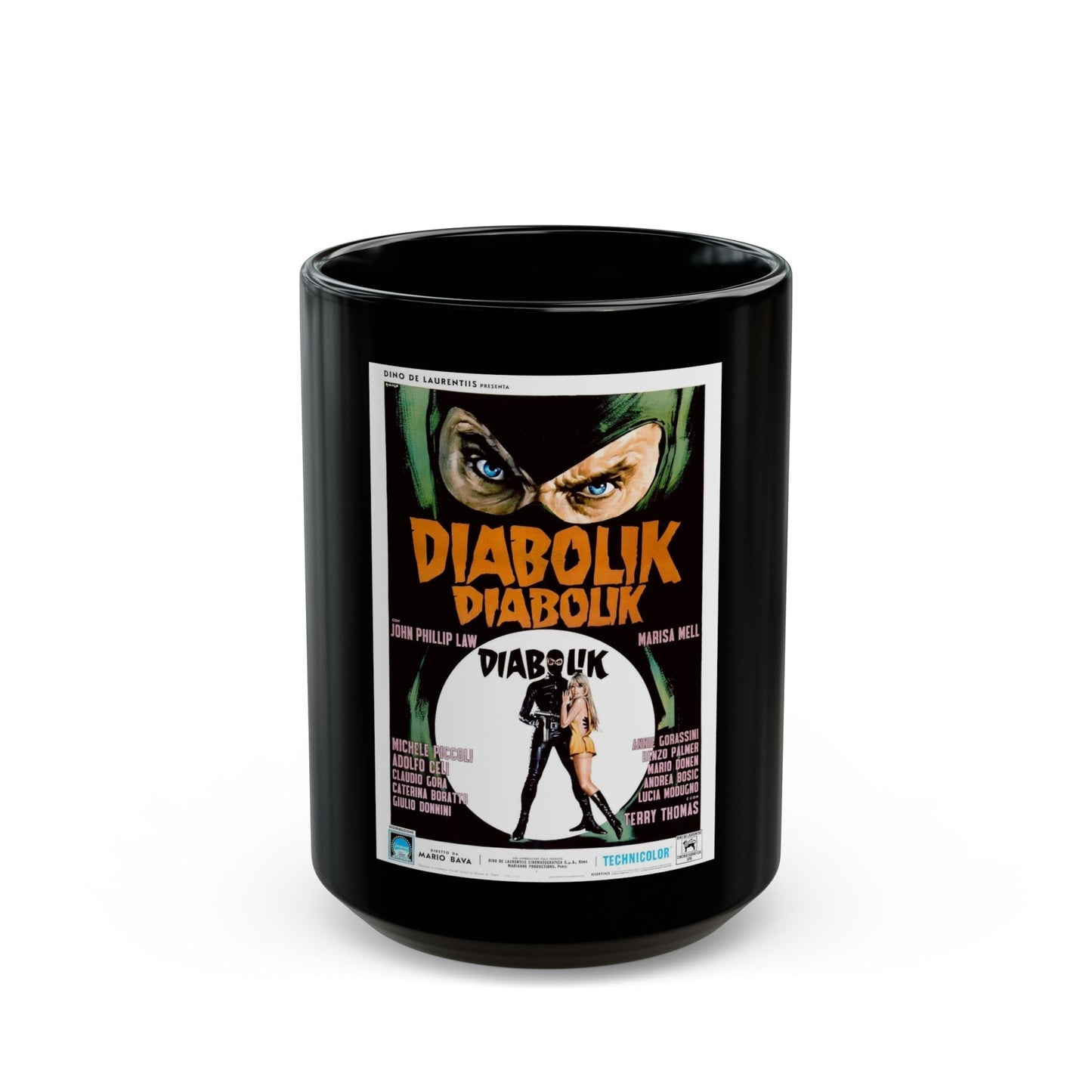 DANGER DIABOLIK (3) 1968 Movie Poster - Black Coffee Mug-15oz-The Sticker Space