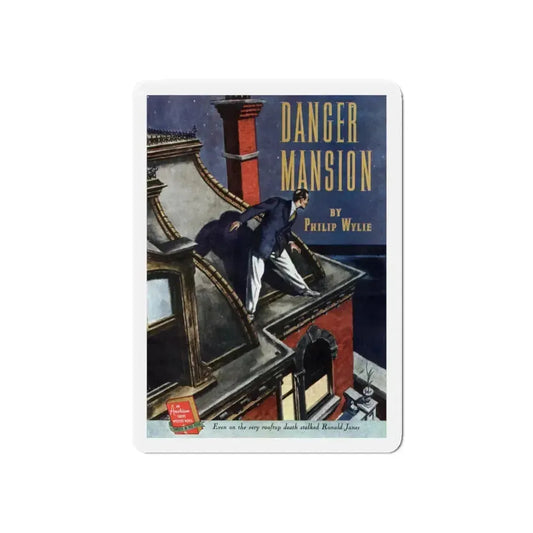 Danger Mansion (1), The American Magazine, December 1937 (Magazine Illustration) Refrigerator Magnet 6 Inch - The Sticker Space