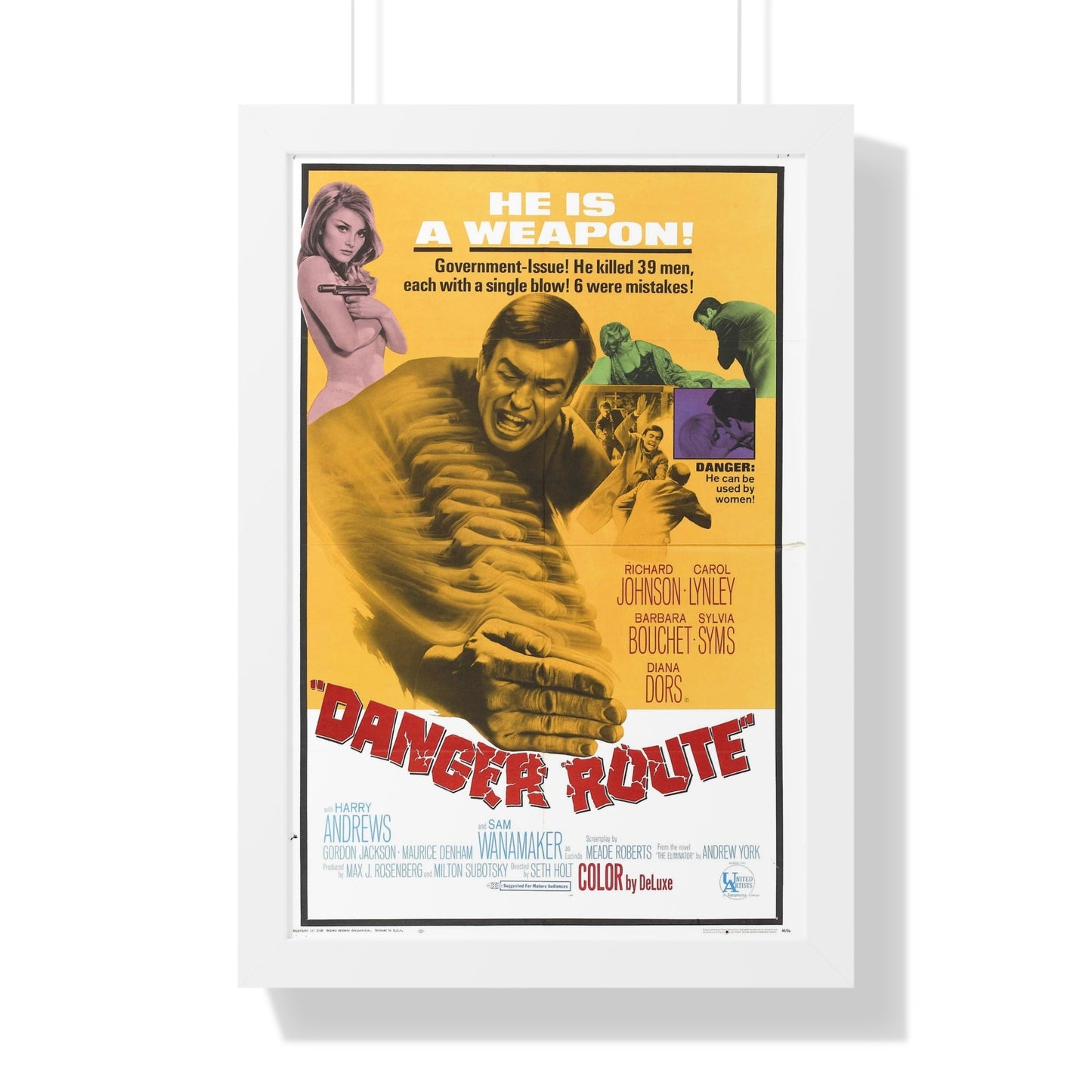 DANGER ROUTE 1967 - Framed Movie Poster-16″ x 24″-The Sticker Space