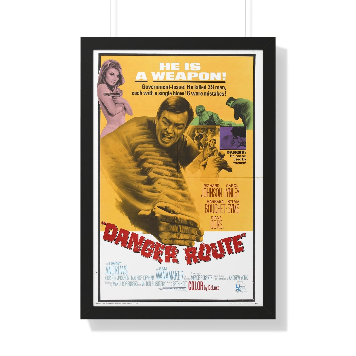 DANGER ROUTE 1967 - Framed Movie Poster-20" x 30"-The Sticker Space