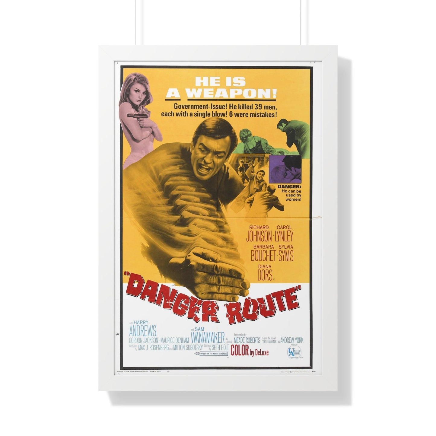 DANGER ROUTE 1967 - Framed Movie Poster-20" x 30"-The Sticker Space