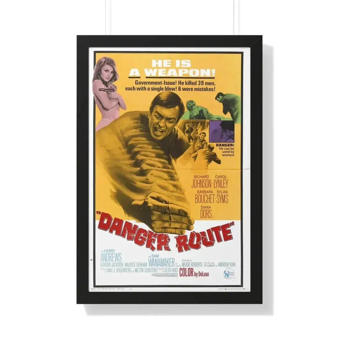 DANGER ROUTE 1967 - Framed Movie Poster - The Sticker Space