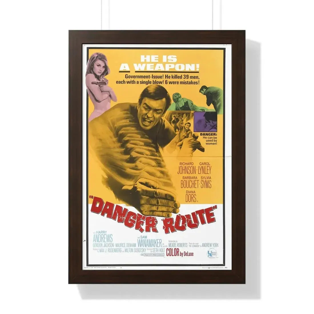 DANGER ROUTE 1967 - Framed Movie Poster - The Sticker Space