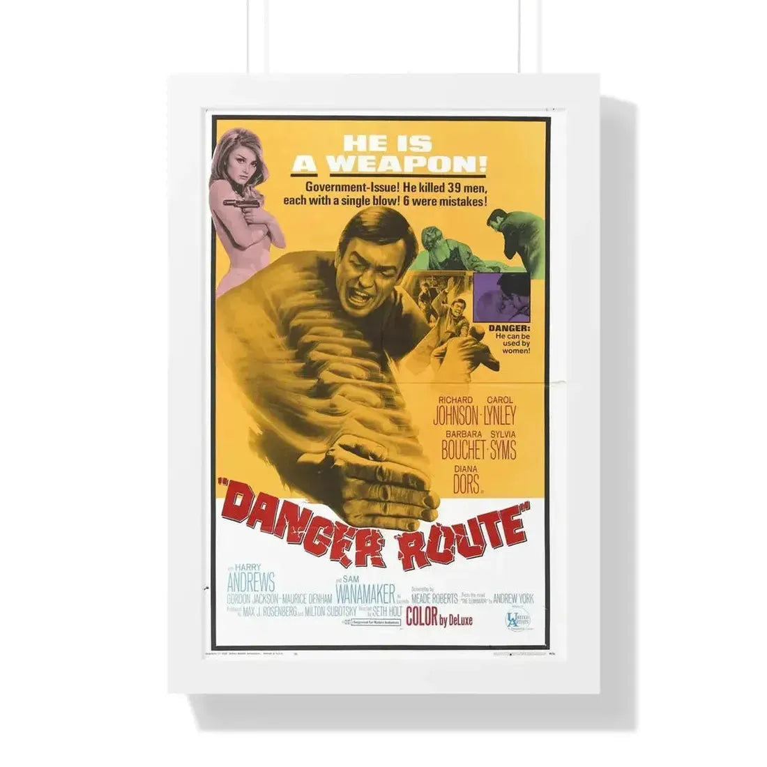 DANGER ROUTE 1967 - Framed Movie Poster - The Sticker Space