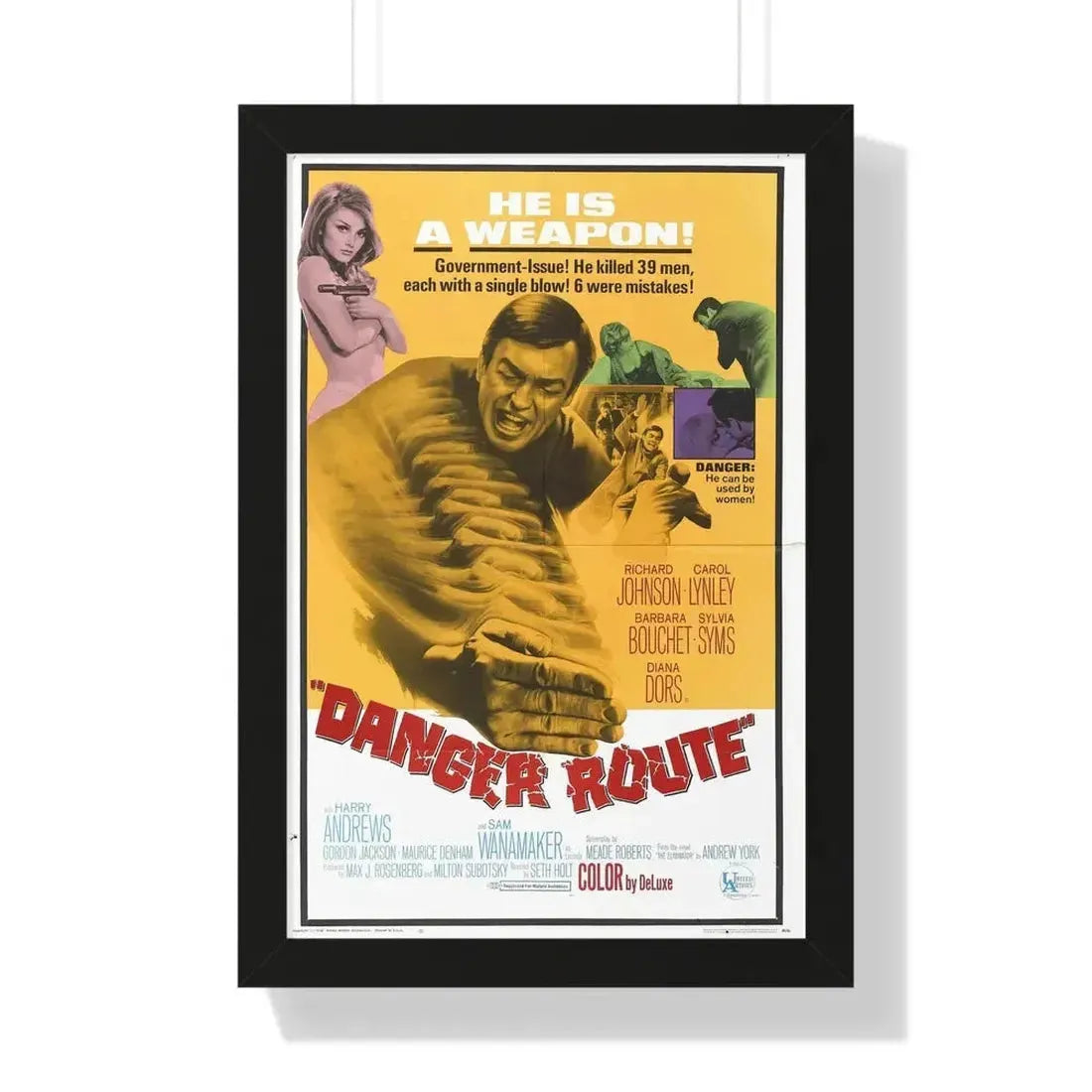 DANGER ROUTE 1967 - Framed Movie Poster - The Sticker Space