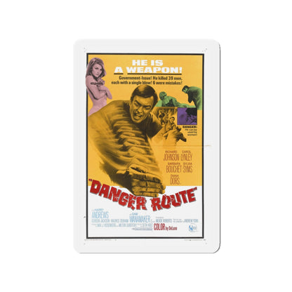 DANGER ROUTE 1967 Movie Poster - Die-Cut Magnet-3" x 3"-The Sticker Space