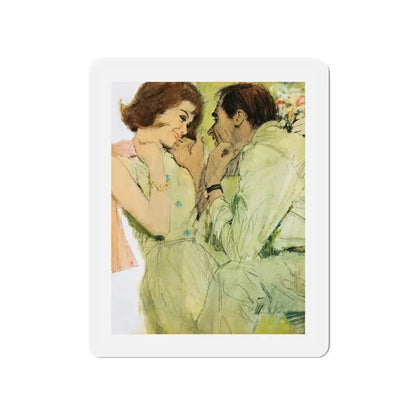 Danger Wife At Work! by Mary James, Woman's Own magazine, 1963 (Magazine Illustration) Refrigerator Magnet 4 Inch - The Sticker Space