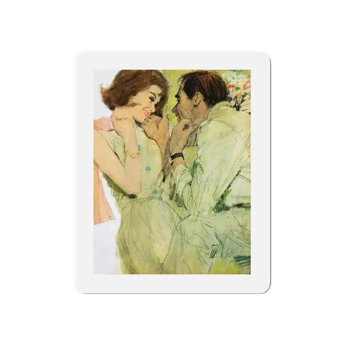 Danger Wife At Work! by Mary James, Woman's Own magazine, 1963 (Magazine Illustration) Refrigerator Magnet - The Sticker Space