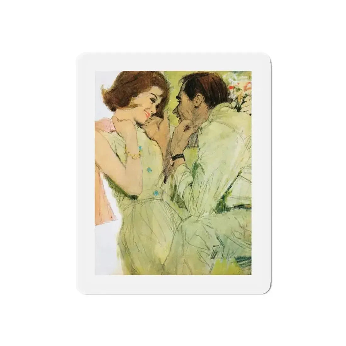 Danger Wife At Work! by Mary James, Woman's Own magazine, 1963 (Magazine Illustration) Refrigerator Magnet - The Sticker Space