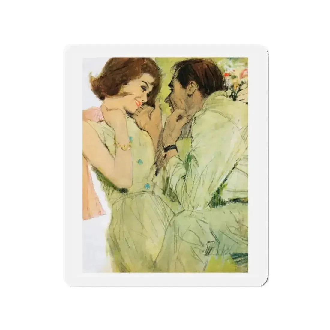 Danger Wife At Work! by Mary James, Woman's Own magazine, 1963 (Magazine Illustration) Refrigerator Magnet - The Sticker Space