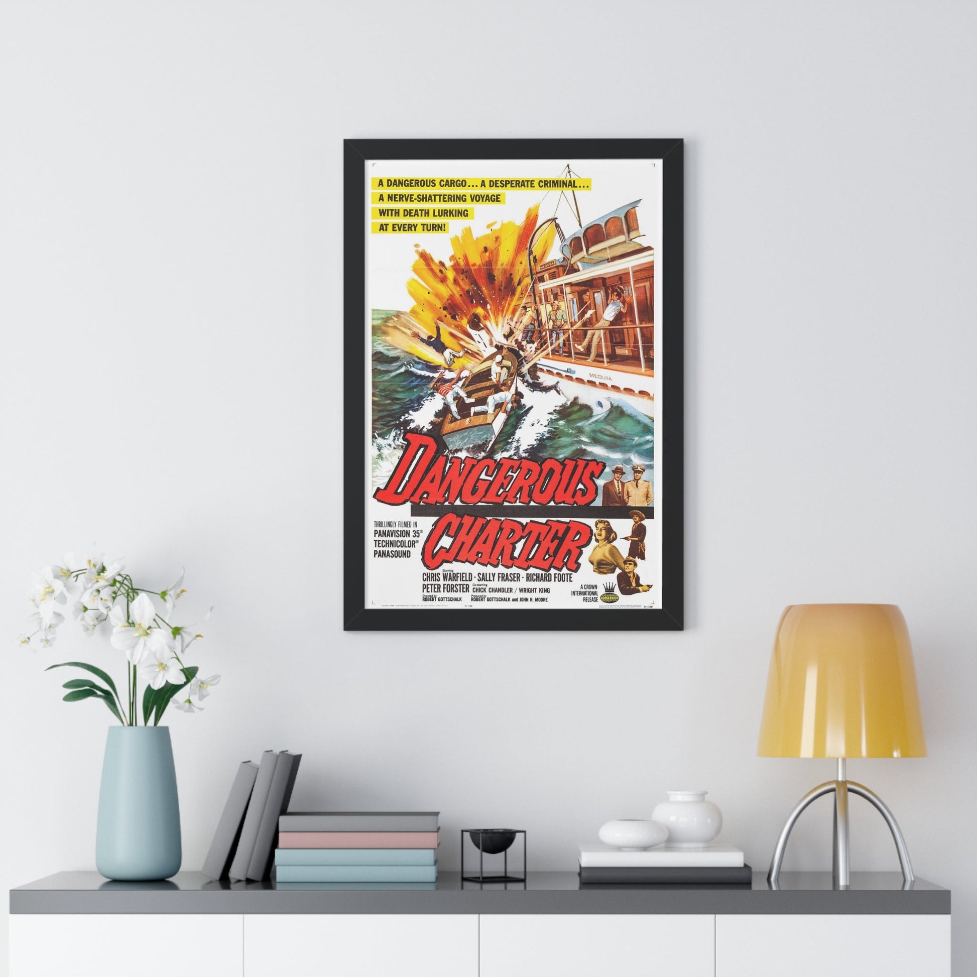 DANGEROUS CHARTER 1962 - Framed Movie Poster-The Sticker Space