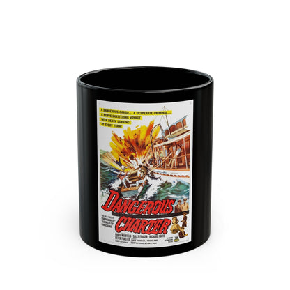 DANGEROUS CHARTER 1962 Movie Poster - Black Coffee Mug-11oz-The Sticker Space