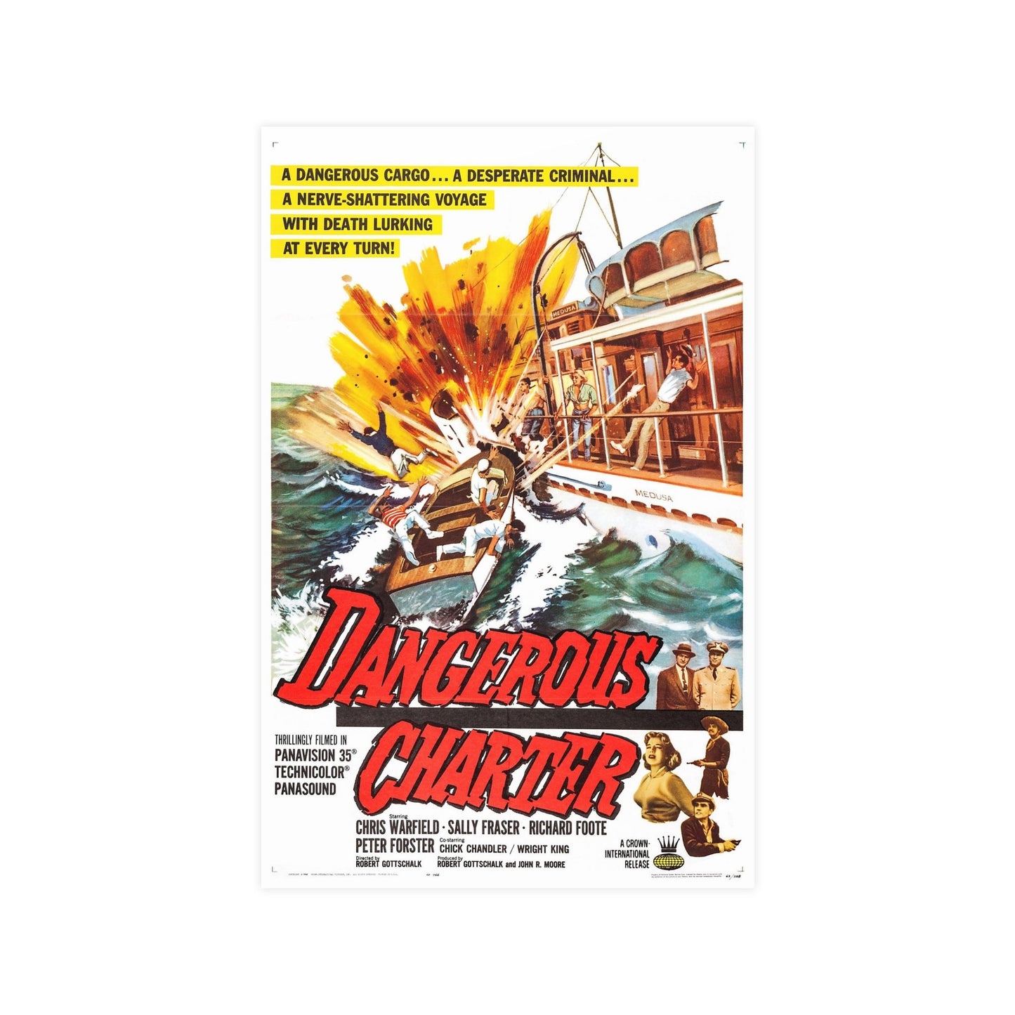 DANGEROUS CHARTER 1962 - Paper Movie Poster-11″ x 17″ (Vertical)-The Sticker Space