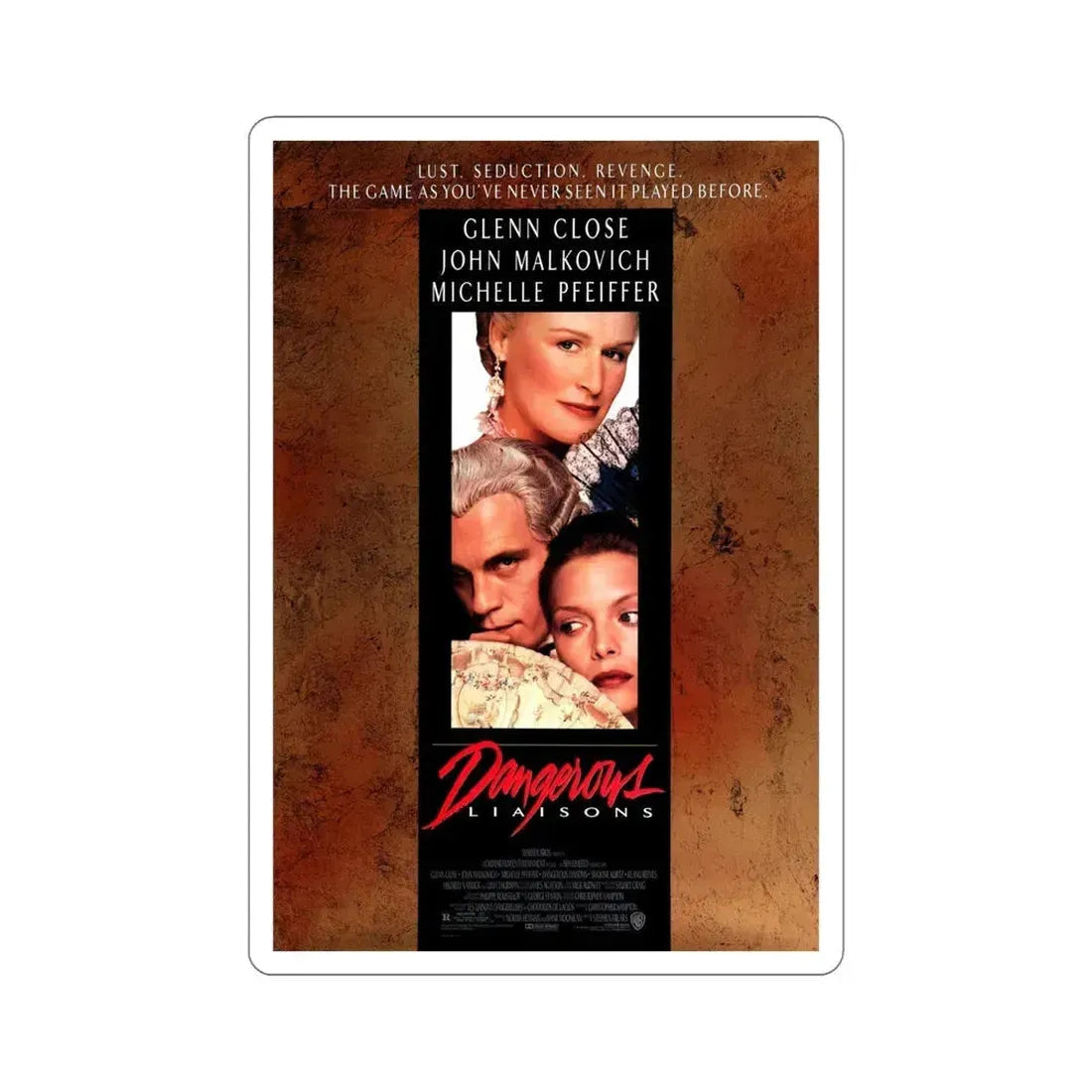 Dangerous Liaisons 1988 Movie Poster STICKER Vinyl Die-Cut Decal 5 Inch - The Sticker Space