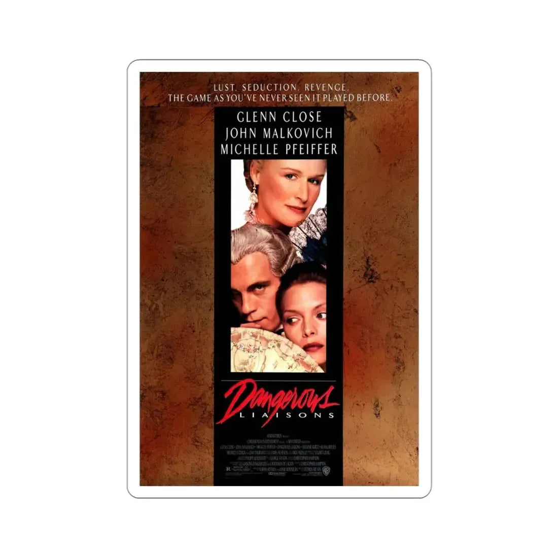 Dangerous Liaisons 1988 Movie Poster STICKER Vinyl Die-Cut Decal - The Sticker Space