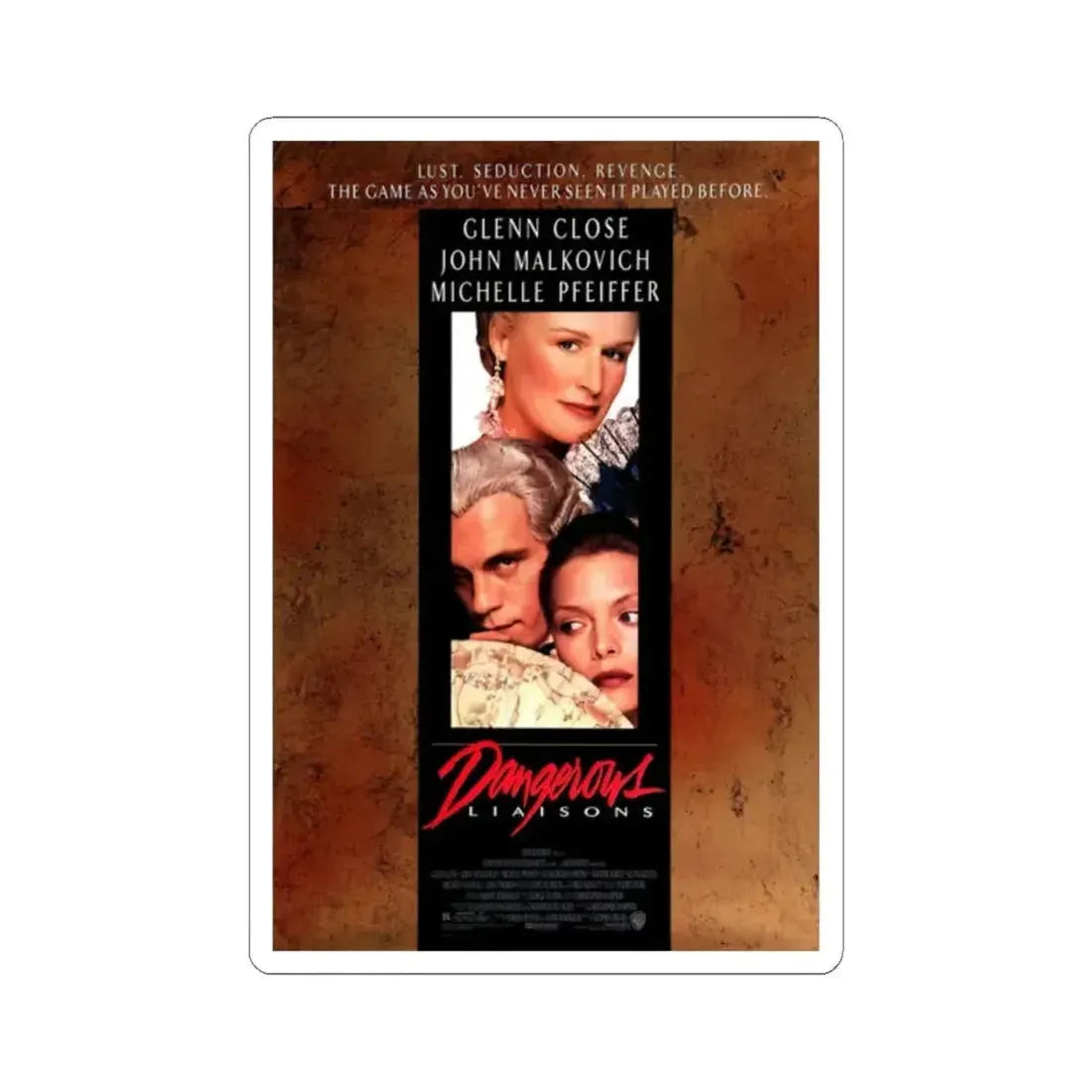 Dangerous Liaisons 1988 Movie Poster - STICKER Vinyl Kiss-Cut Decal 2 Inch White - The Sticker Space