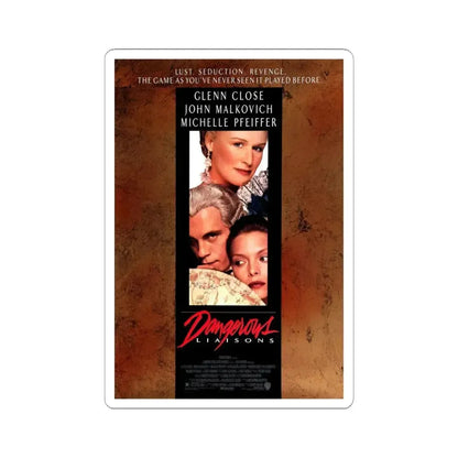 Dangerous Liaisons 1988 Movie Poster - STICKER Vinyl Kiss-Cut Decal 6 Inch White - The Sticker Space