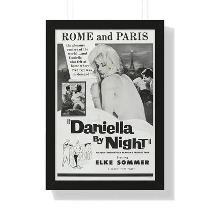 DANIELLA BY NIGHT 1961 - Framed Movie Poster 16″ x 24″ Black - The Sticker Space