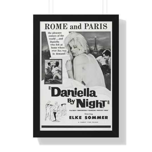 DANIELLA BY NIGHT 1961 - Framed Movie Poster-16″ x 24″-The Sticker Space