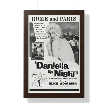 DANIELLA BY NIGHT 1961 - Framed Movie Poster-16″ x 24″-The Sticker Space