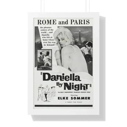 DANIELLA BY NIGHT 1961 - Framed Movie Poster 16″ x 24″ White - The Sticker Space