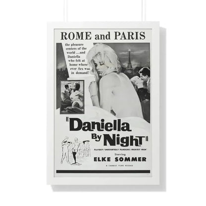 DANIELLA BY NIGHT 1961 - Framed Movie Poster 20" x 30" White - The Sticker Space