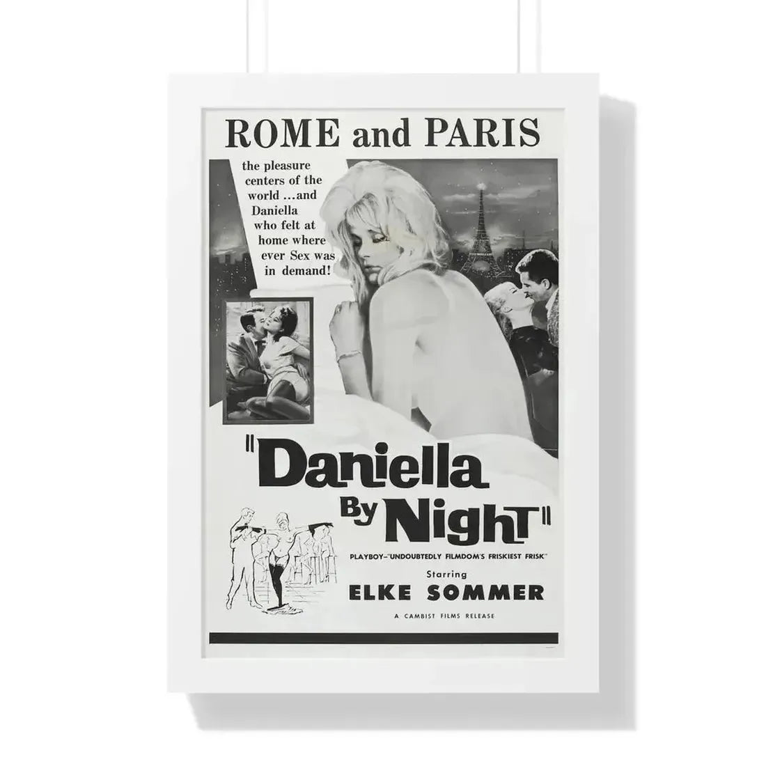 DANIELLA BY NIGHT 1961 - Framed Movie Poster - The Sticker Space