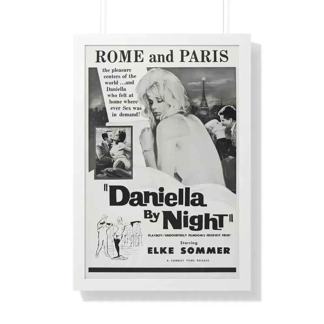 DANIELLA BY NIGHT 1961 - Framed Movie Poster - The Sticker Space