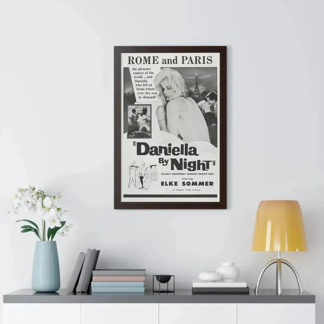 DANIELLA BY NIGHT 1961 - Framed Movie Poster - The Sticker Space