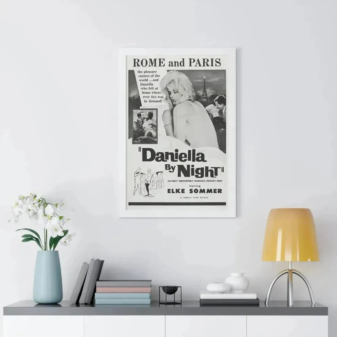 DANIELLA BY NIGHT 1961 - Framed Movie Poster - The Sticker Space