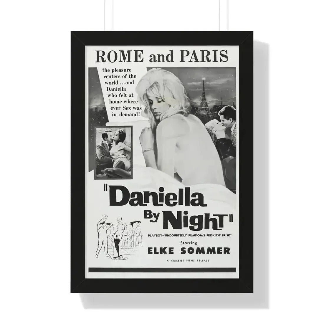 DANIELLA BY NIGHT 1961 - Framed Movie Poster - The Sticker Space