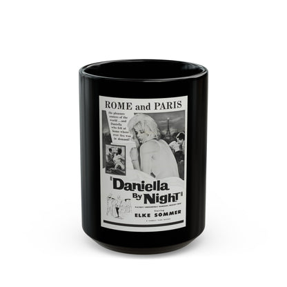 DANIELLA BY NIGHT 1961 Movie Poster - Black Coffee Mug-15oz-The Sticker Space