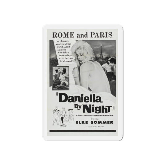 DANIELLA BY NIGHT 1961 Movie Poster - Die-Cut Magnet-6 × 6"-The Sticker Space