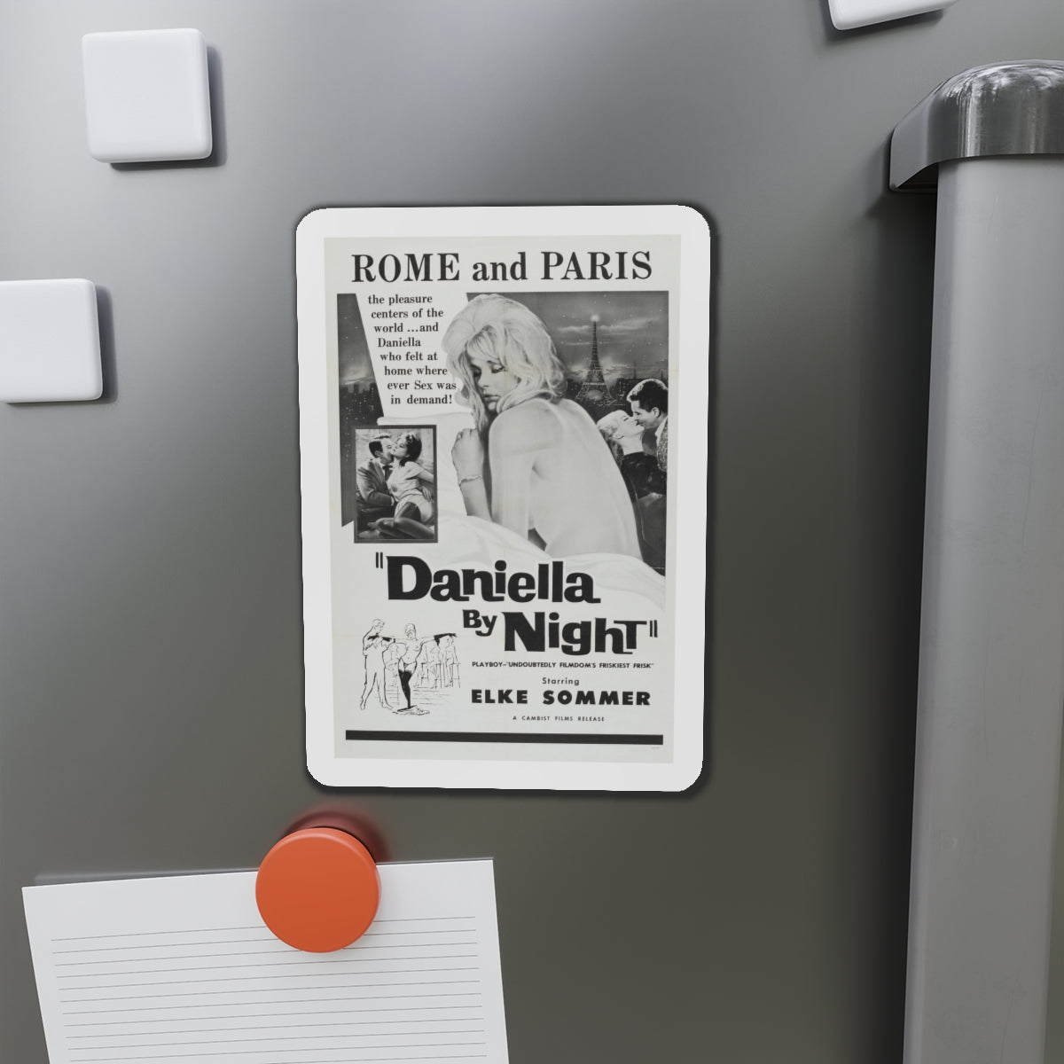 DANIELLA BY NIGHT 1961 Movie Poster - Die-Cut Magnet-The Sticker Space