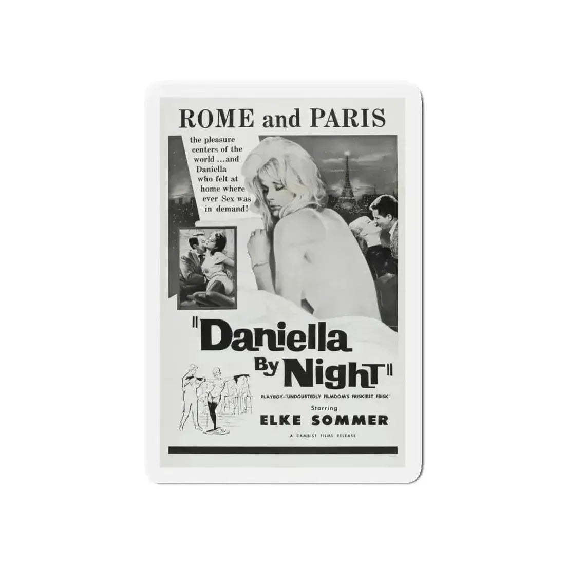 DANIELLA BY NIGHT 1961 Movie Poster - Refrigerator Magnet - The Sticker Space