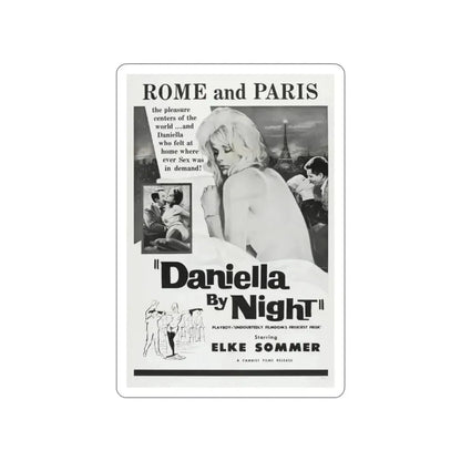 DANIELLA BY NIGHT 1961 Movie Poster STICKER Vinyl Die-Cut Decal 2 Inch - The Sticker Space