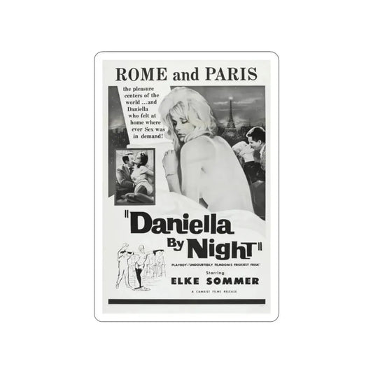 DANIELLA BY NIGHT 1961 Movie Poster STICKER Vinyl Die-Cut Decal 2 Inch - The Sticker Space