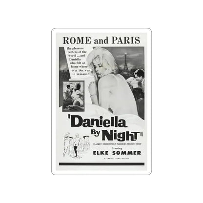 DANIELLA BY NIGHT 1961 Movie Poster STICKER Vinyl Die-Cut Decal 4 Inch - The Sticker Space