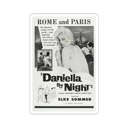 DANIELLA BY NIGHT 1961 Movie Poster - STICKER Vinyl Kiss-Cut Decal 6 Inch White - The Sticker Space