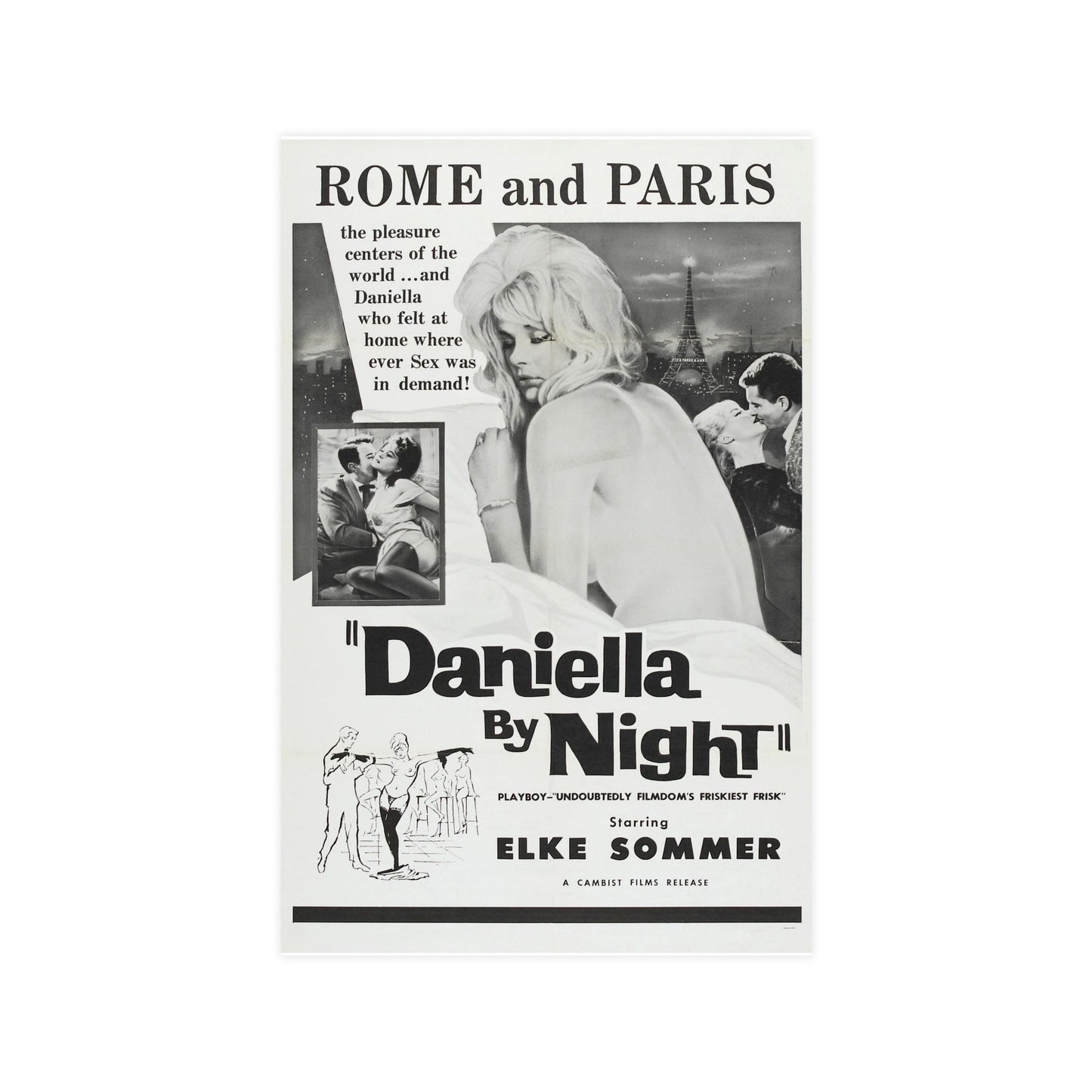 DANIELLA BY NIGHT 1961 - Paper Movie Poster-11″ x 17″ (Vertical)-The Sticker Space
